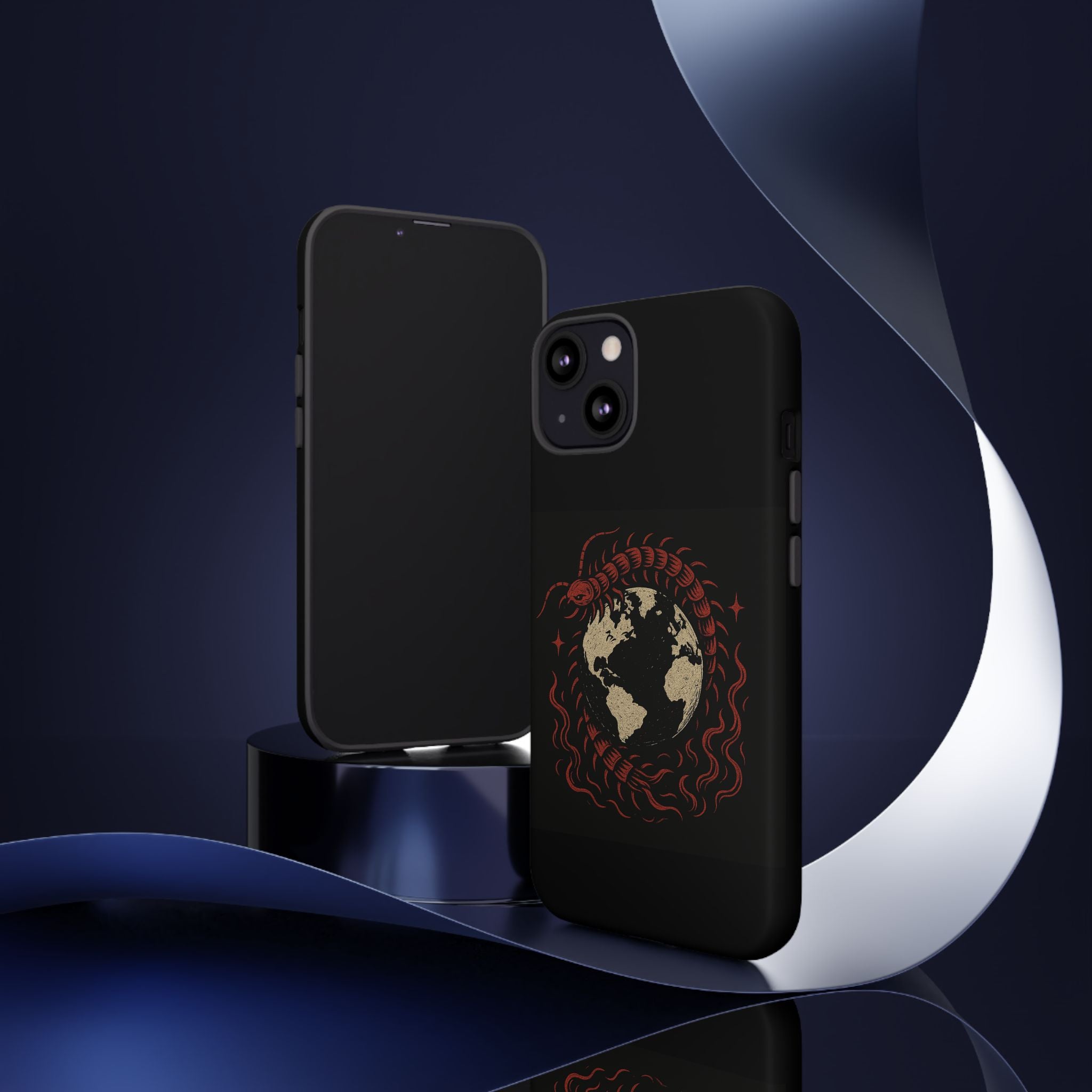 Tough Cases: Artistic Phone Case with Scorpion Design, Unique Gift for Nature Lovers, Eco-Friendly Case, Halloween Decor, Travel Accessory