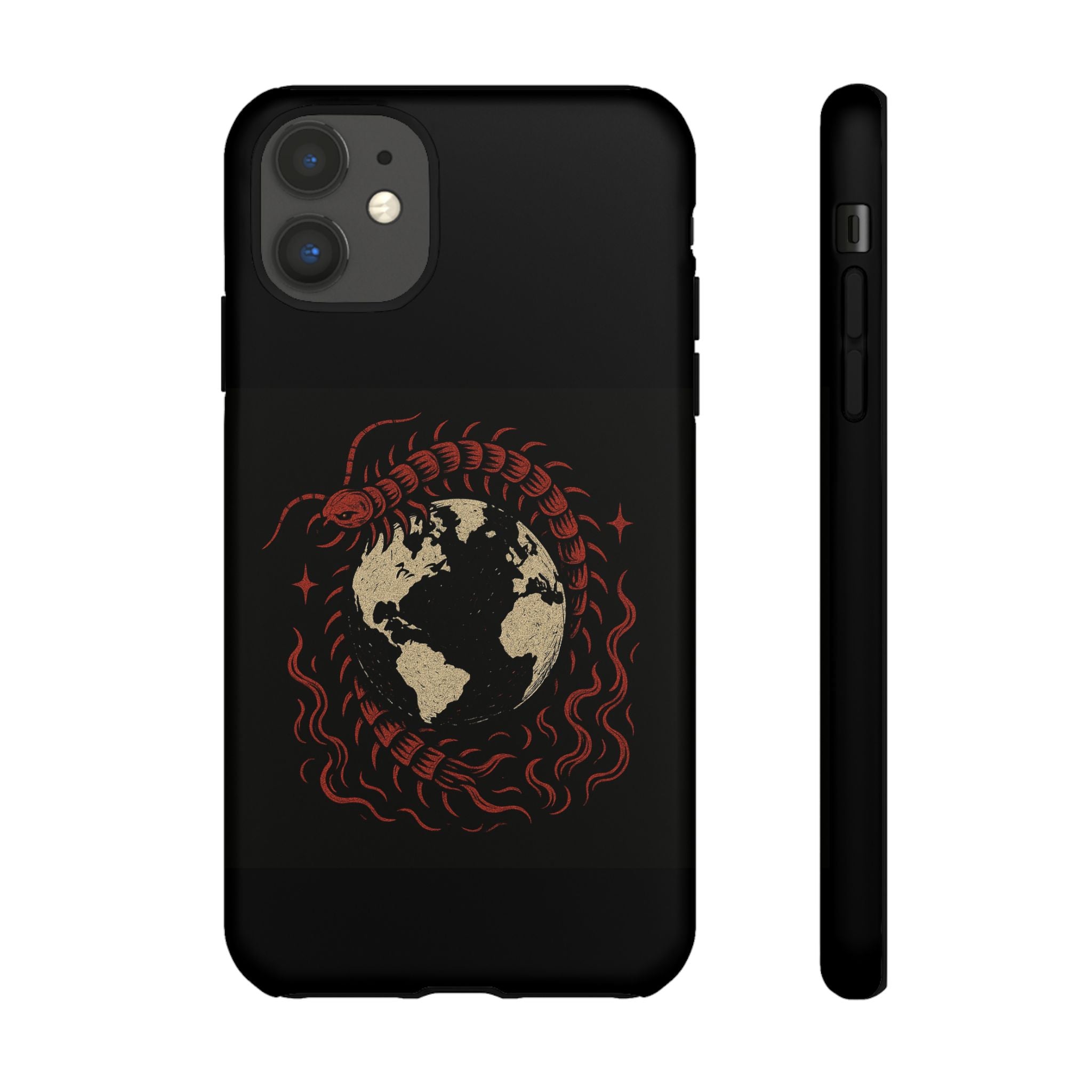 Tough Cases: Artistic Phone Case with Scorpion Design, Unique Gift for Nature Lovers, Eco-Friendly Case, Halloween Decor, Travel Accessory