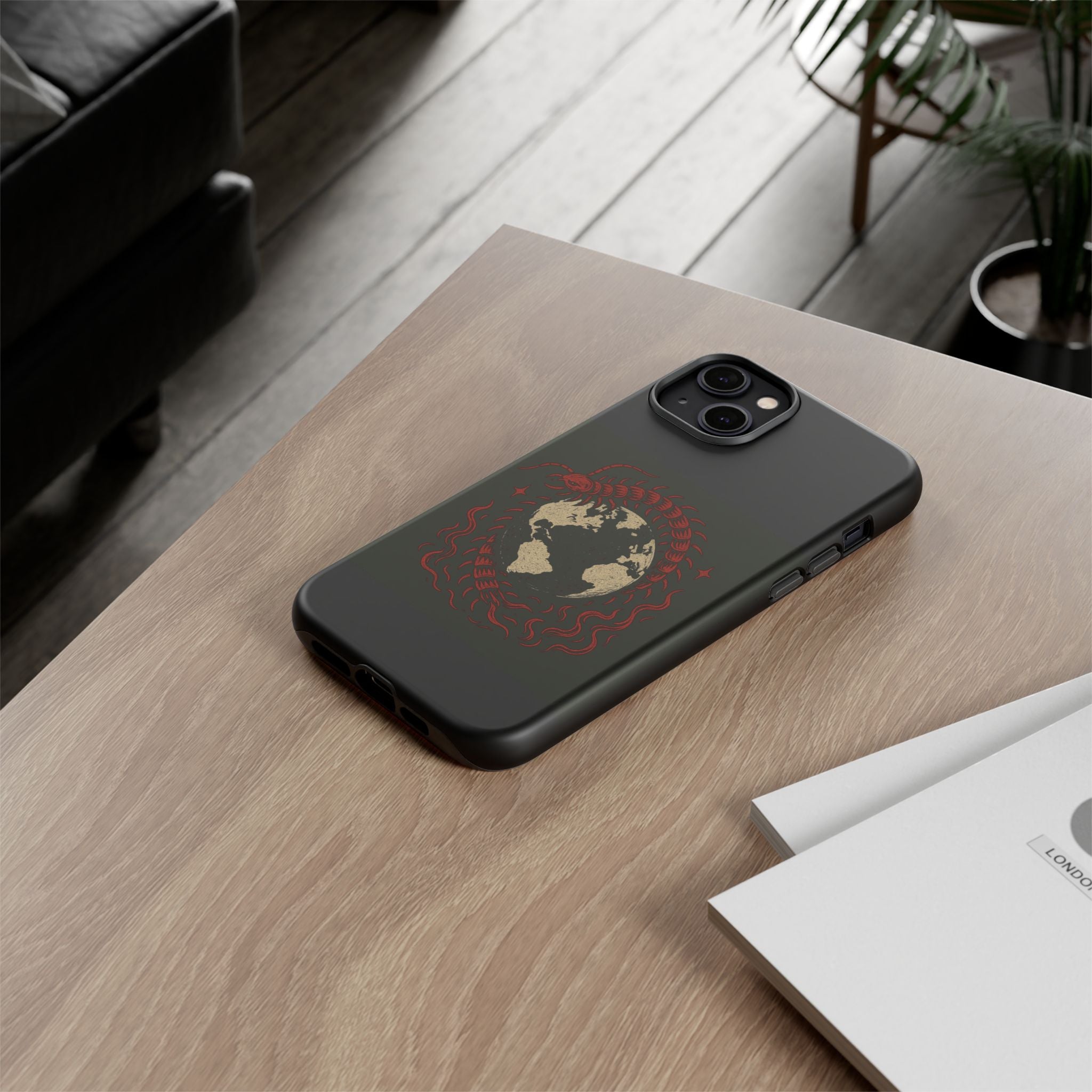 Tough Cases: Artistic Phone Case with Scorpion Design, Unique Gift for Nature Lovers, Eco-Friendly Case, Halloween Decor, Travel Accessory