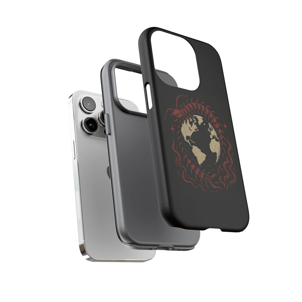 Tough Cases: Artistic Phone Case with Scorpion Design, Unique Gift for Nature Lovers, Eco-Friendly Case, Halloween Decor, Travel Accessory