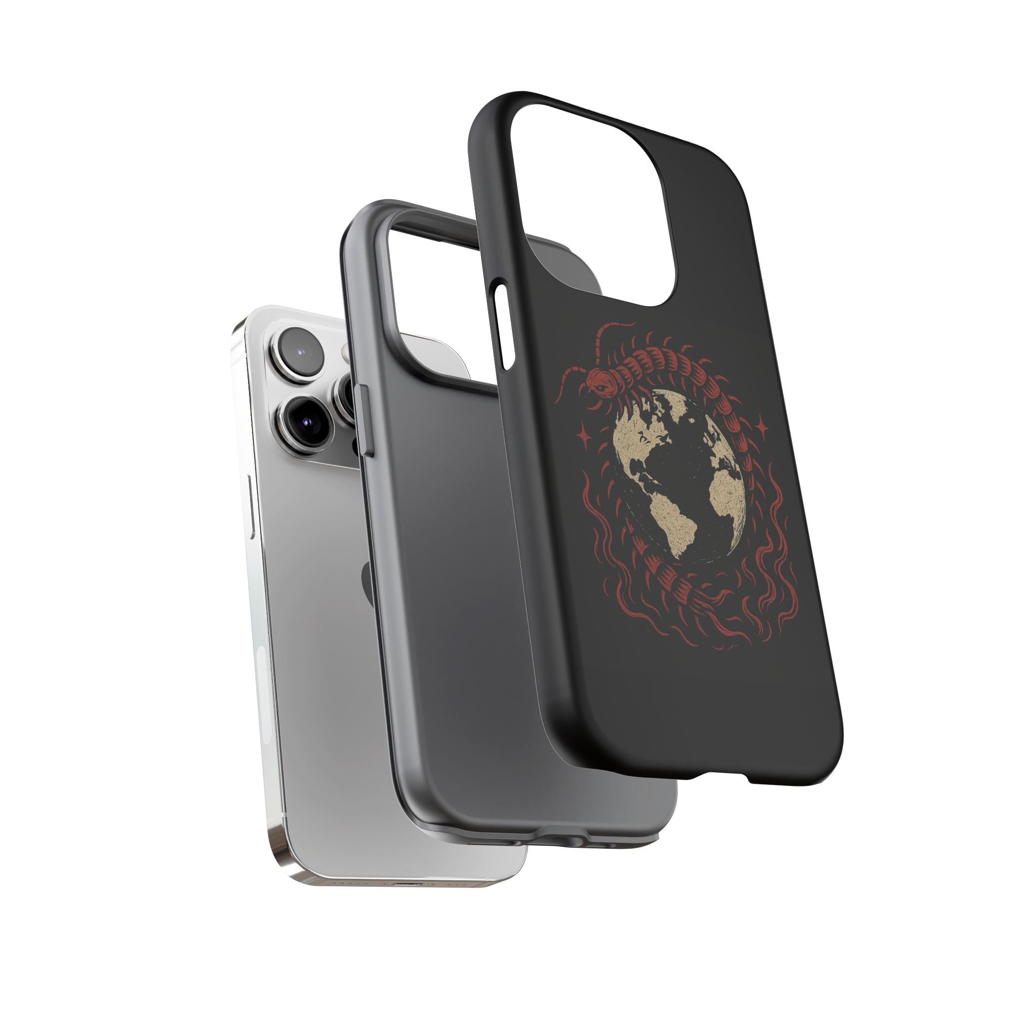 Tough Cases: Artistic Phone Case with Scorpion Design, Unique Gift for Nature Lovers, Eco-Friendly Case, Halloween Decor, Travel Accessory